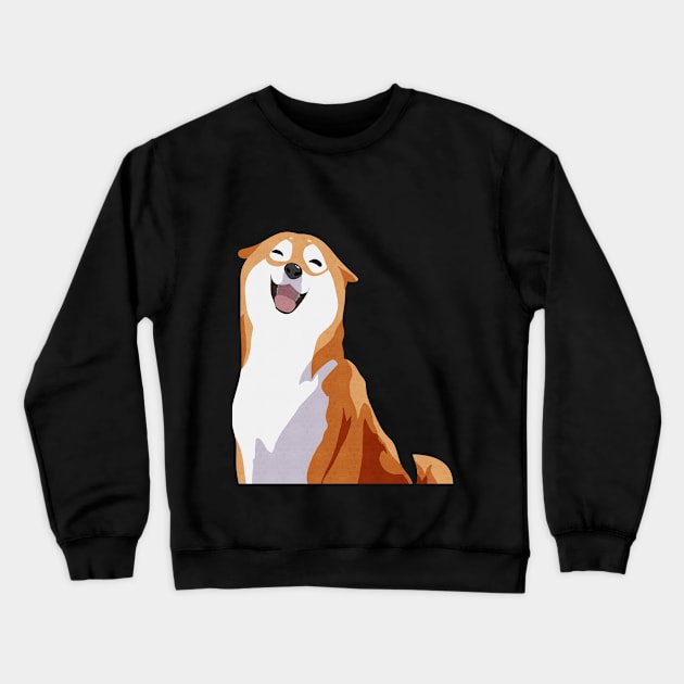 Happy Shiba Inu Crewneck Sweatshirt by CieloMarie